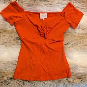 Sezane Cara Coral Top
